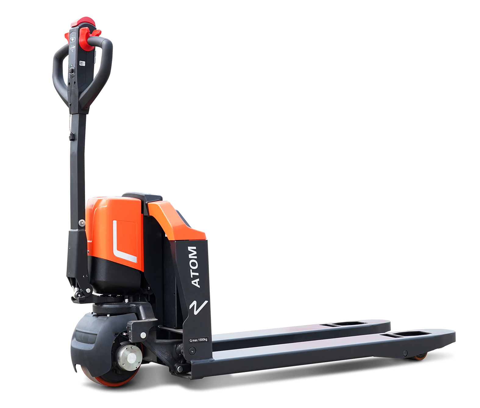 Transpallet elettrico Noblelift con timone e forche